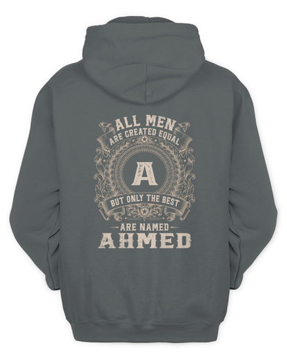 All Men Are Created Equal Cool Logo Shirt AHMED M1-60 / Unisex Hoodie / charcoal