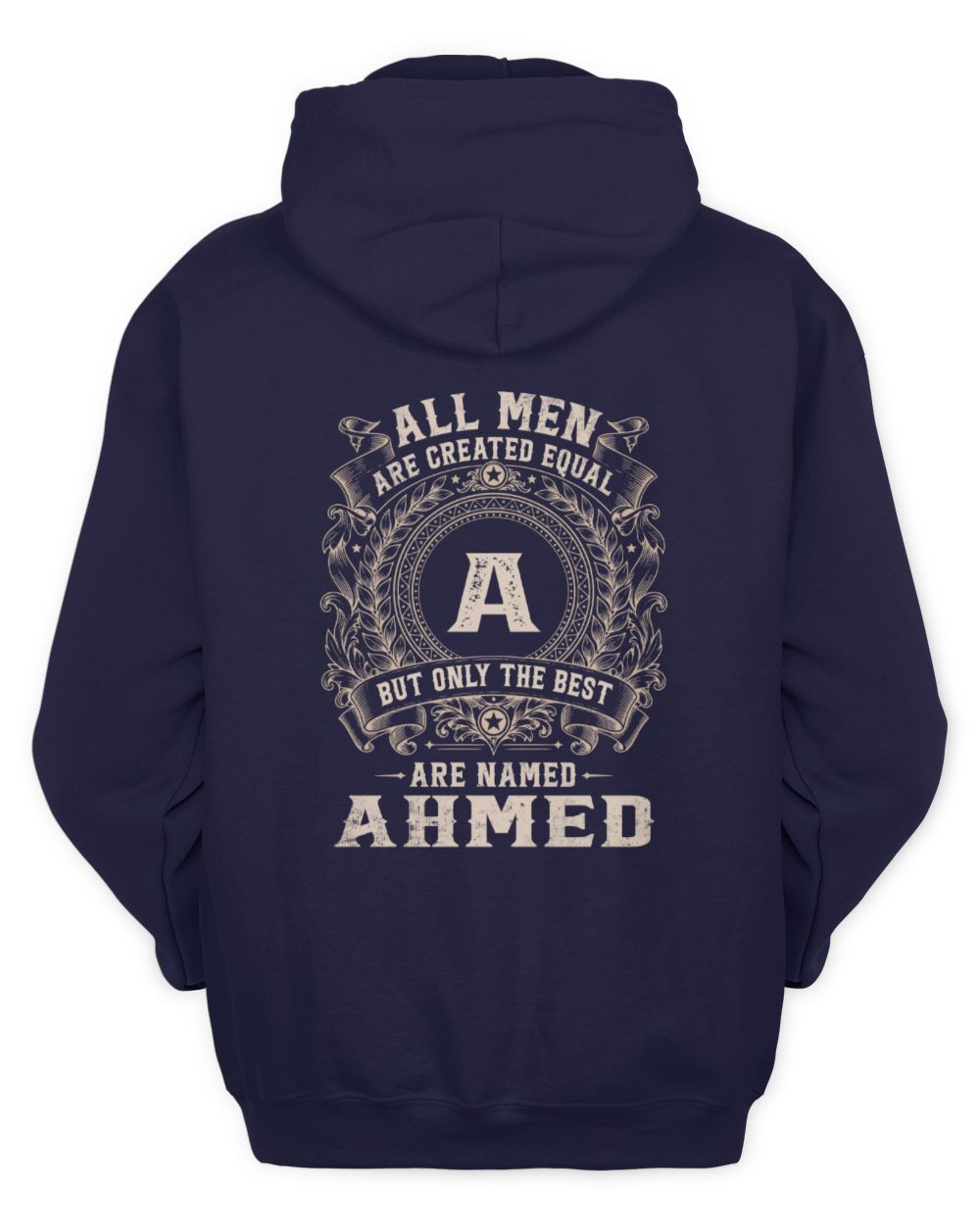 All Men Are Created Equal Cool Logo Shirt AHMED M1-60 / Unisex Hoodie / navy