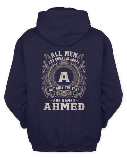 All Men Are Created Equal Cool Logo Shirt AHMED M1-60 / Unisex Hoodie / navy