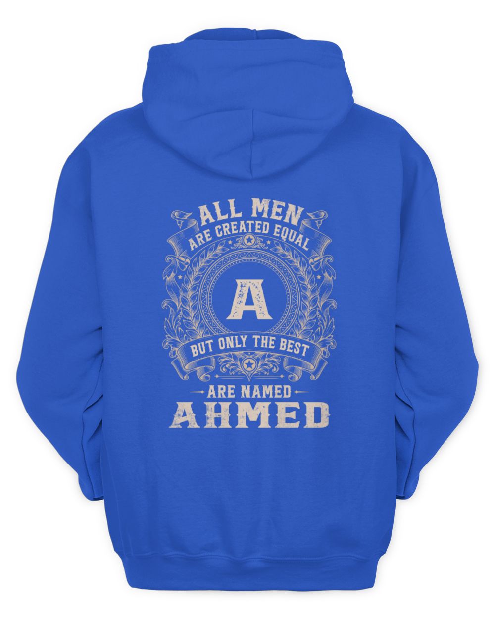 All Men Are Created Equal Cool Logo Shirt AHMED M1-60 / Unisex Hoodie / royal