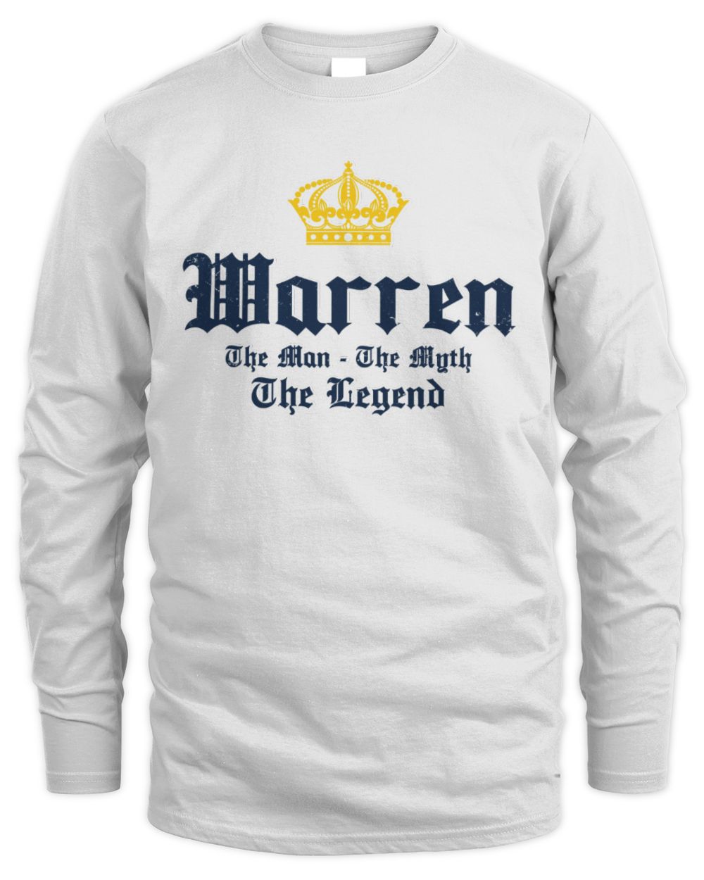 The Man The Myth The Legend Corona Beer T-Shirt WARREN M1-S83 / Men's Long Sleeved T-Shirt / white