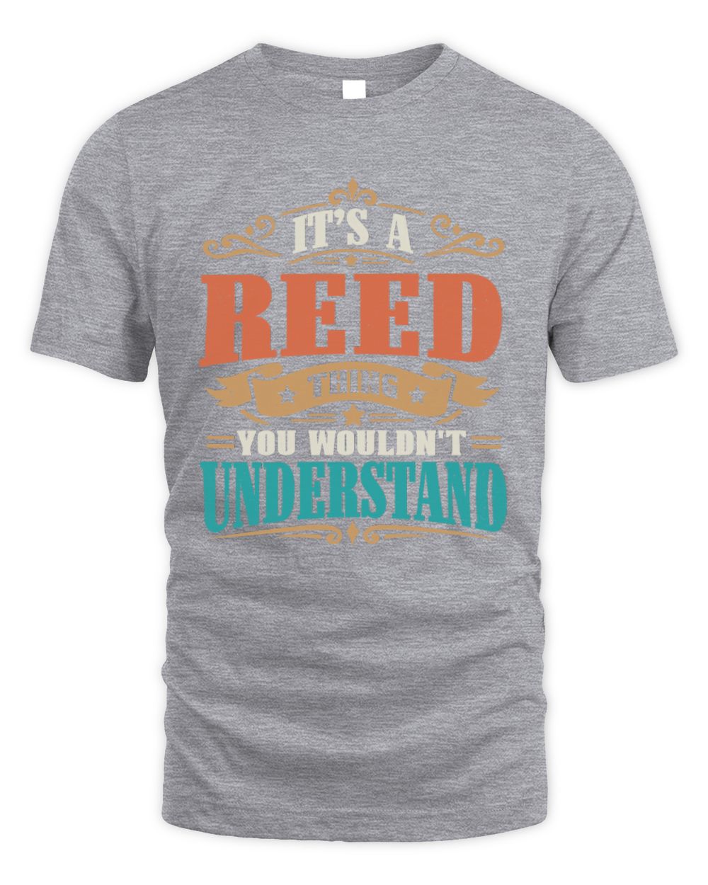 It’s a Name Thing Personalized Retro T-Shirt REED M1-47 / Unisex Standard T-Shirt / sport grey