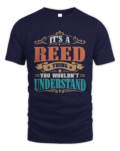It’s a Name Thing Personalized Retro T-Shirt REED M1-47 / Unisex Standard T-Shirt / navy