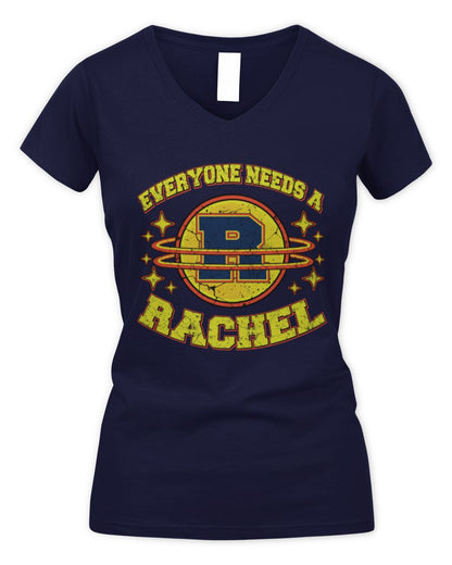 Everyone Needs a Your Name Shirt RACHEL M1-76 / Women's V-Neck T-Shirt / navy