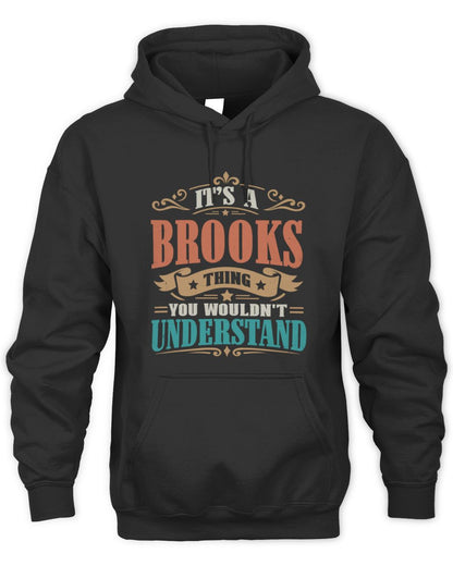 It’s a Name Thing Personalized Retro T-Shirt BROOKS M1-47 / Unisex Hoodie / black