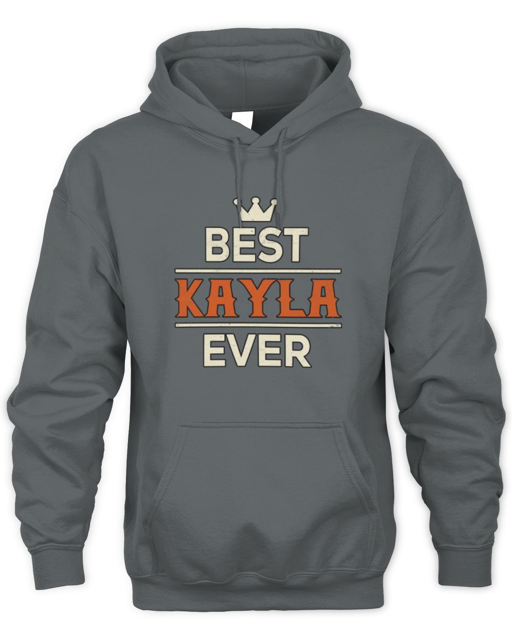 Best Your Name With Crown Shirt KAYLA M1-59 / Unisex Hoodie / charcoal
