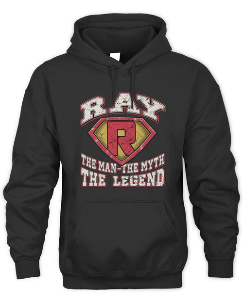 The Man The Myth The Legend Superman Graphic T-Shirt RAY M1-74 / Unisex Hoodie / black