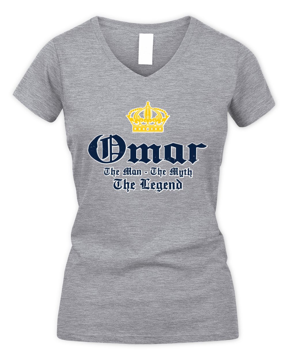 The Man The Myth The Legend Corona Beer T-Shirt OMAR M1-S83 / Women's V-Neck T-Shirt / sport grey