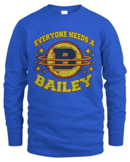 Everyone Needs a Your Name Shirt BAILEY M1-76 / Men's Long Sleeved T-Shirt / royal