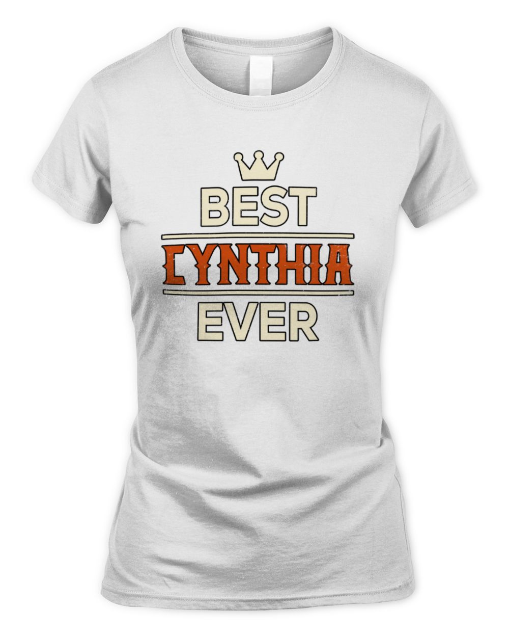 Best Your Name With Crown Shirt CYNTHIA M1-59 / Women's Standard T-Shirt / white