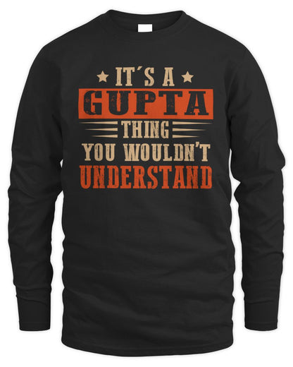 It's a Name Thing Personalized Funny Shirt GUPTA M1-51 / Men's Long Sleeved T-Shirt / black