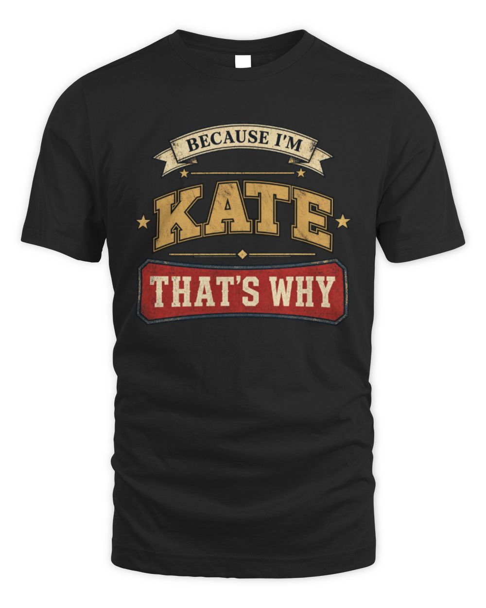 Because I'm Name That's Why Americana T-Shirt KATE M1-S88 / Unisex Standard T-Shirt / black