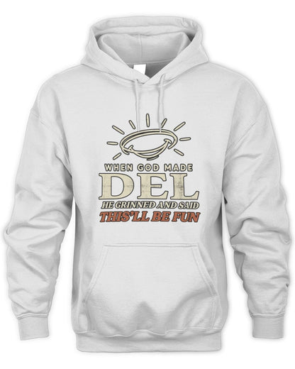 When God Made Your Name Funny Western T-Shirt T-Shirt DEL M1-S82 / Unisex Hoodie / white