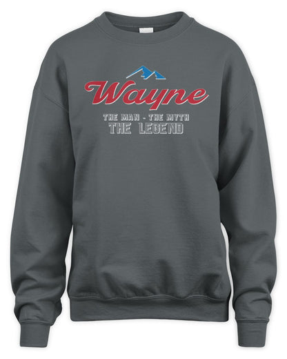 The Man The Myth The Legend Coors Light Beer T-Shirt WAYNE M1-S84 / Unisex Sweatshirt / charcoal