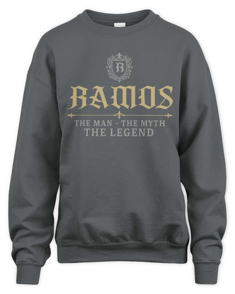 The Man The Myth The Legend Western Shirt RAMOS M1-78 / Unisex Sweatshirt / charcoal