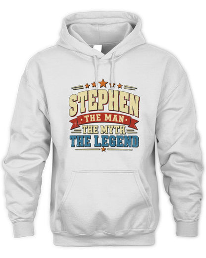 The Man The Myth The Legend Ribbon Vintage T-Shirt STEPHEN M1-56 / Unisex Hoodie / white