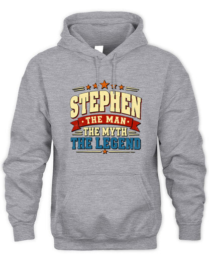 The Man The Myth The Legend Ribbon Vintage T-Shirt STEPHEN M1-56 / Unisex Hoodie / sport grey