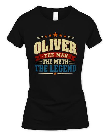The Man The Myth The Legend Ribbon Vintage T-Shirt OLIVER M1-56 / Women's Standard T-Shirt / black