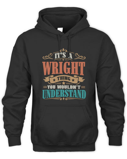 It’s a Name Thing Personalized Retro T-Shirt WRIGHT M1-47 / Unisex Hoodie / black