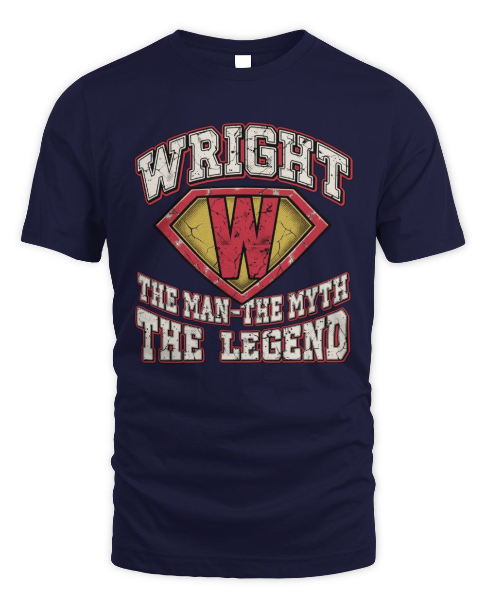 The Man The Myth The Legend Superman Graphic T-Shirt WRIGHT M1-74 / Unisex Standard T-Shirt / navy