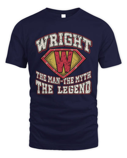 The Man The Myth The Legend Superman Graphic T-Shirt WRIGHT M1-74 / Unisex Standard T-Shirt / navy