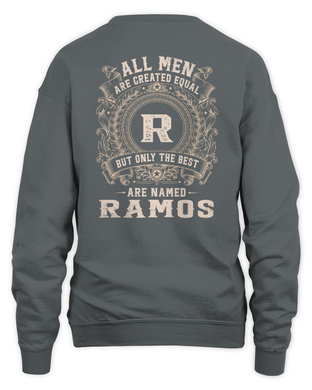 All Men Are Created Equal Cool Logo Shirt RAMOS M1-60 / Unisex Sweatshirt / charcoal