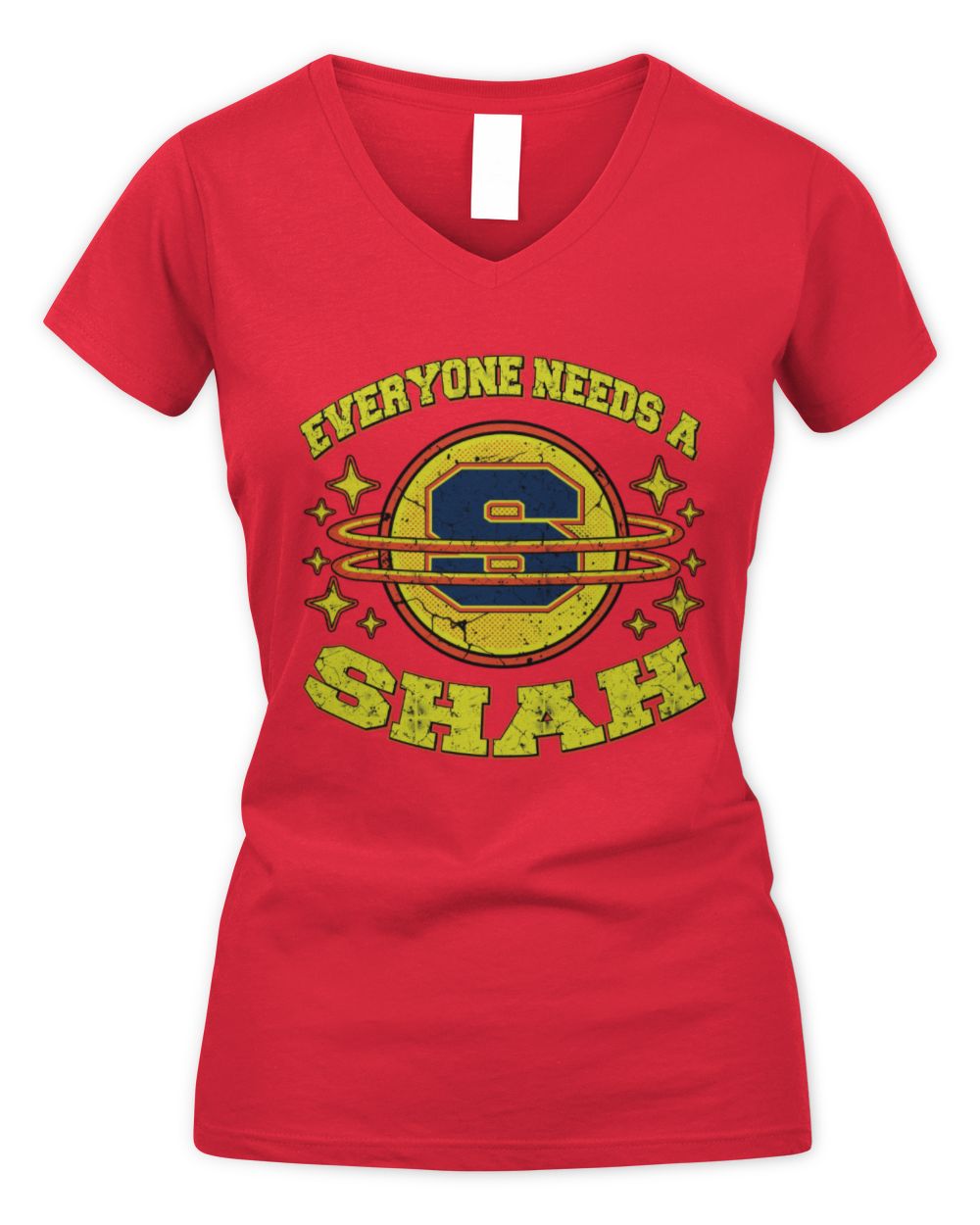 Everyone Needs a Your Name Shirt SHAH M1-76 / Women's V-Neck T-Shirt / red