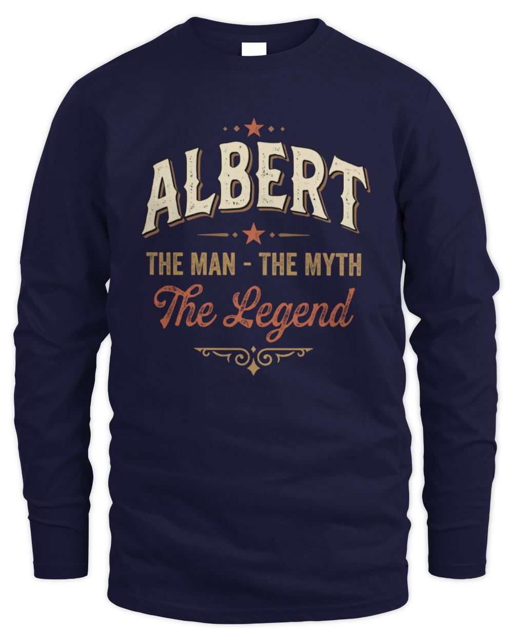 I'm Name I'm Not Rude I Just Have The Balls Funny T-Shirt ALBERT M1-77 / Men's Long Sleeved T-Shirt / navy