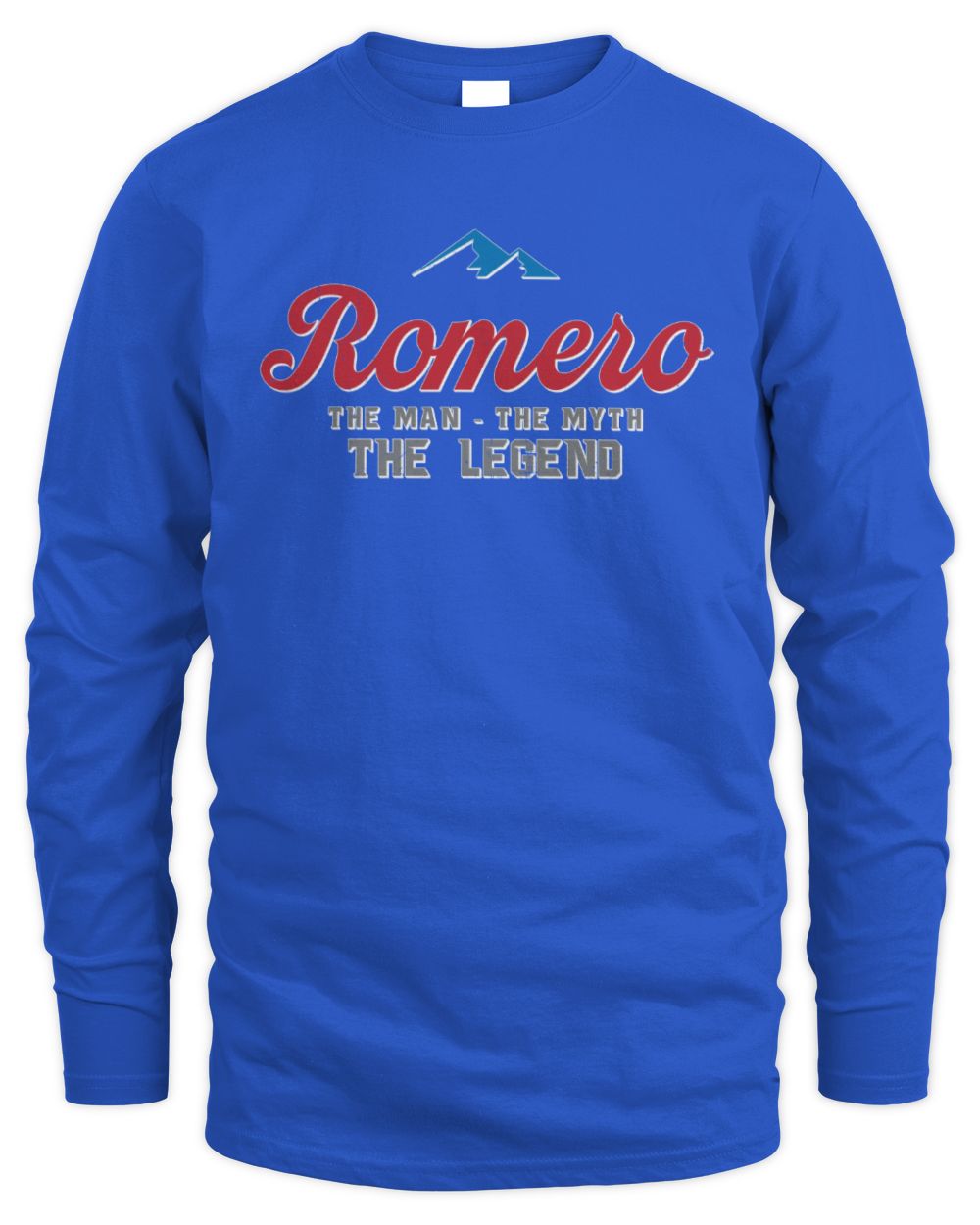 The Man The Myth The Legend Coors Light Beer T-Shirt ROMERO M1-S84 / Men's Long Sleeved T-Shirt / royal