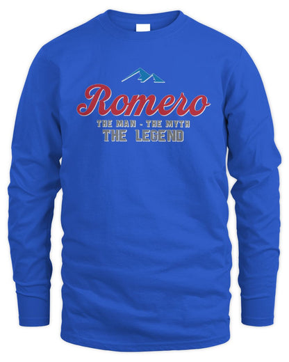The Man The Myth The Legend Coors Light Beer T-Shirt ROMERO M1-S84 / Men's Long Sleeved T-Shirt / royal