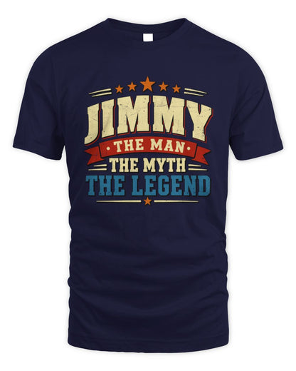 The Man The Myth The Legend Ribbon Vintage T-Shirt JIMMY M1-56 / Unisex Standard T-Shirt / navy