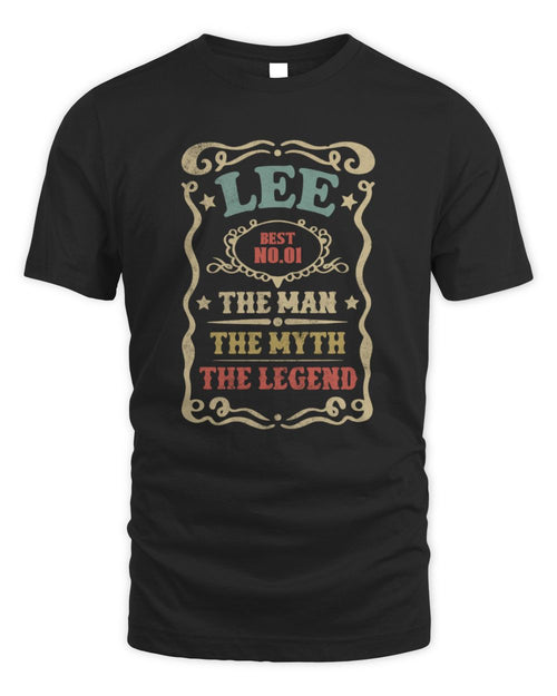 The Man The Myth The Legend Vintage Gold Wine Shirt LEE M1-52 / Unisex Standard T-Shirt / black