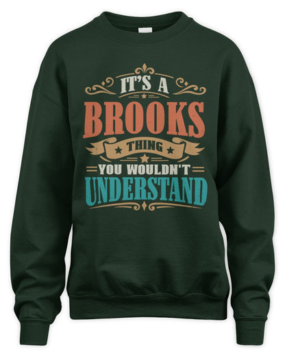 It’s a Name Thing Personalized Retro T-Shirt BROOKS M1-47 / Unisex Sweatshirt / forest green