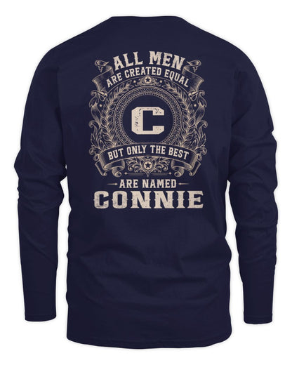 All Men Are Created Equal Cool Logo Shirt CONNIE M1-60 / Men's Long Sleeved T-Shirt / navy