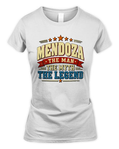 The Man The Myth The Legend Ribbon Vintage T-Shirt MENDOZA M1-56 / Women's Standard T-Shirt / white