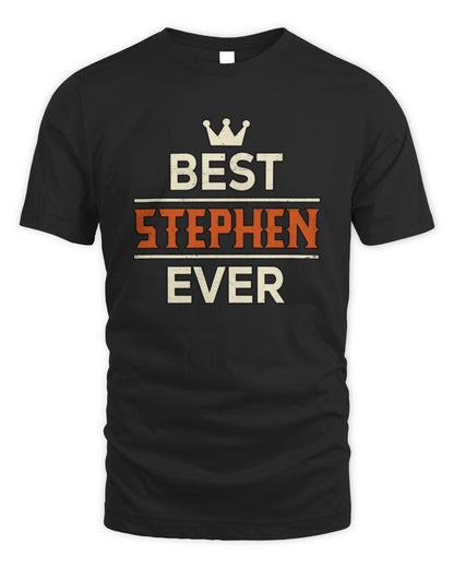 Best Your Name With Crown Shirt STEPHEN M1-59 / Unisex Standard T-Shirt / black