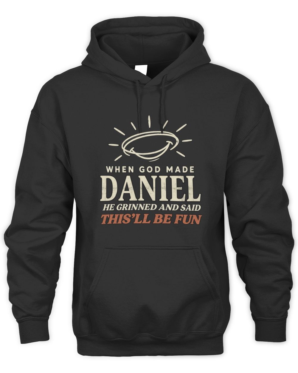 When God Made Your Name Funny Western T-Shirt T-Shirt DANIEL M1-S82 / Unisex Hoodie / black