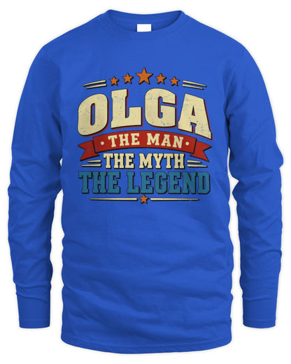 The Man The Myth The Legend Ribbon Vintage T-Shirt OLGA M1-56 / Men's Long Sleeved T-Shirt / royal
