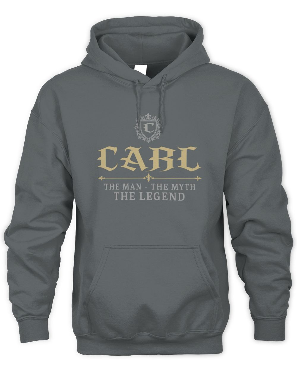 The Man The Myth The Legend Western Shirt CARL M1-78 / Unisex Hoodie / charcoal