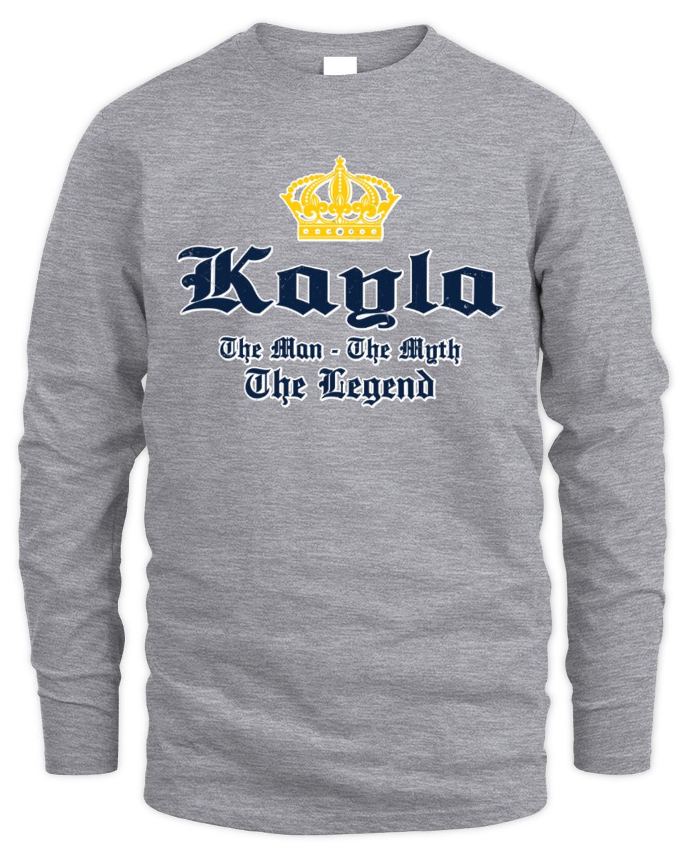 The Man The Myth The Legend Corona Beer T-Shirt KAYLA M1-S83 / Men's Long Sleeved T-Shirt / sport grey