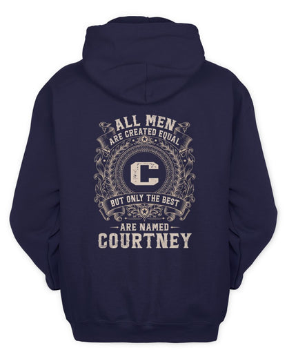 All Men Are Created Equal Cool Logo Shirt COURTNEY M1-60 / Unisex Hoodie / navy