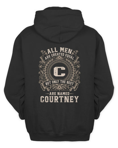 All Men Are Created Equal Cool Logo Shirt COURTNEY M1-60 / Unisex Hoodie / black