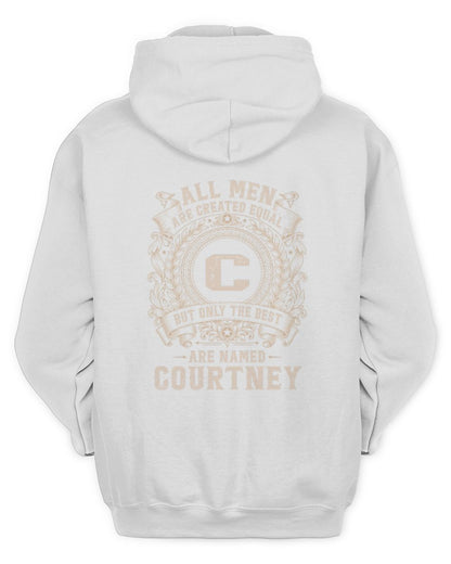 All Men Are Created Equal Cool Logo Shirt COURTNEY M1-60 / Unisex Hoodie / white