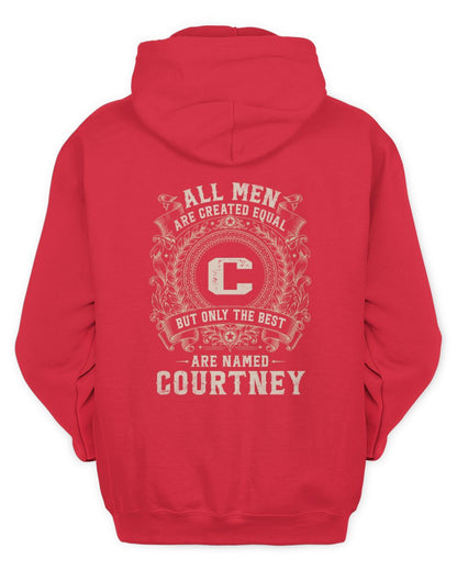 All Men Are Created Equal Cool Logo Shirt COURTNEY M1-60 / Unisex Hoodie / red