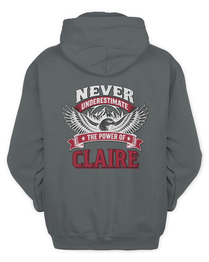 Never Underestimate Your Name Eagle Mountain Shirt CLAIRE M1-61 / Unisex Hoodie / charcoal
