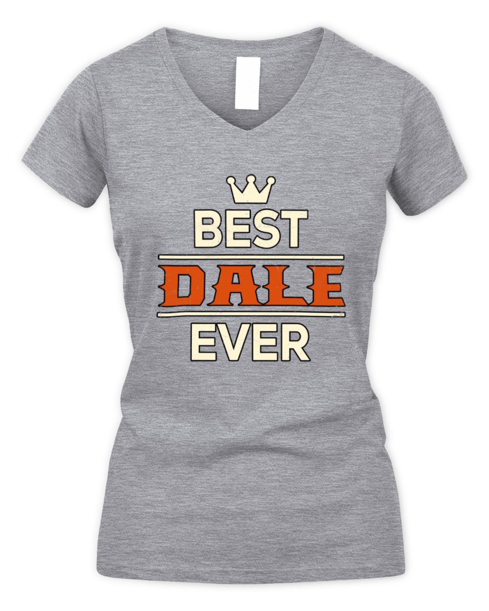 Best Your Name With Crown Shirt DALE M1-59 / Women's V-Neck T-Shirt / sport grey