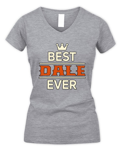 Best Your Name With Crown Shirt DALE M1-59 / Women's V-Neck T-Shirt / sport grey