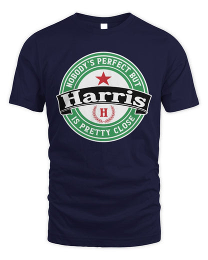 Nobody's Perfect But Your Name Is Pretty Close Heineken Beer T-Shirt HARRIS M1-S85 / Unisex Standard T-Shirt / navy