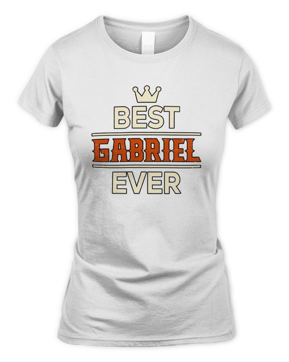 Best Your Name With Crown Shirt GABRIEL M1-59 / Women's Standard T-Shirt / white