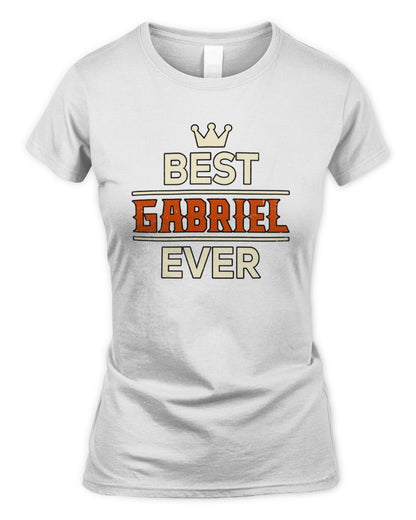 Best Your Name With Crown Shirt GABRIEL M1-59 / Women's Standard T-Shirt / white